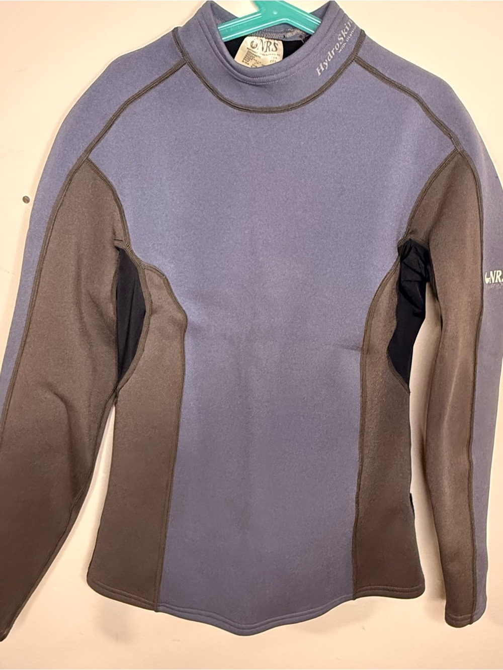 NRS HydroSkin Titanium Long Sleeve Wetsuit Top Shirt Purple Gray Women L Large